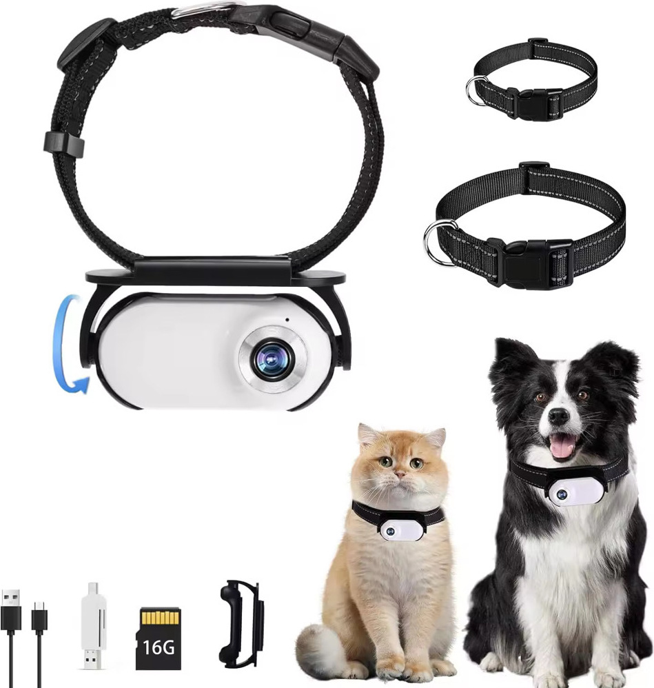 GHWMYD Haustier Kamera Halsband - 32G Action Cam Für Katzen & Hunde