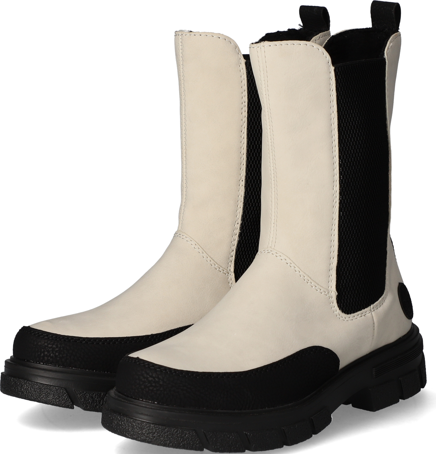 Botas Chelsea De Mujer Rieker Z9170 – Caña Media, Suela Ligera, Material Sintético, Color Negro