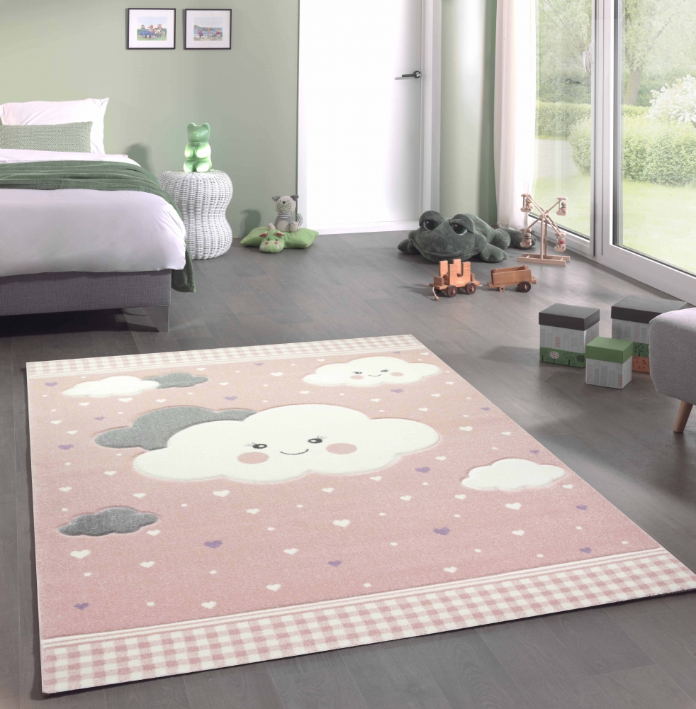 Straßenteppich Spielteppich Mädchen Teppich 370x400 cm pink rosa NEU! 