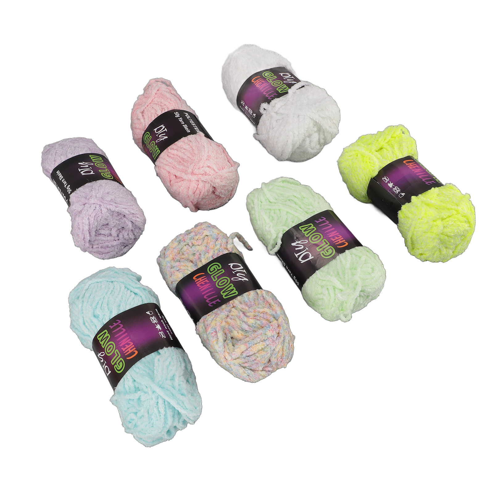 Cocosity Häkelgarn,DIY-Häkelgarn,Mehrfarbige Garnsträhnen,Häkelgarnsträhnen,Strickgarn,Weiches Baby-Garn