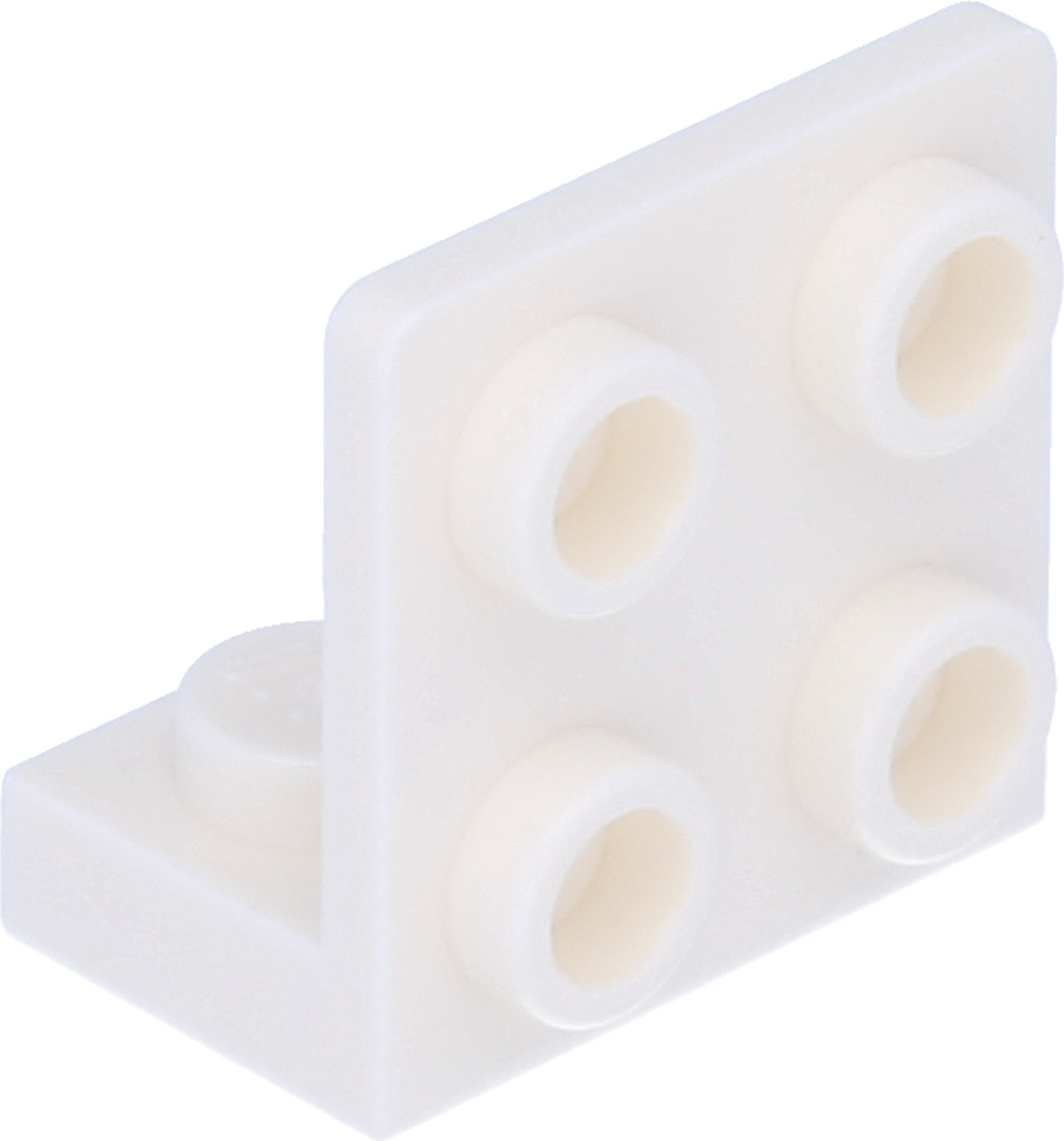 LEGO uholník: 25 konzol 1x2/2x2, 90°, biela