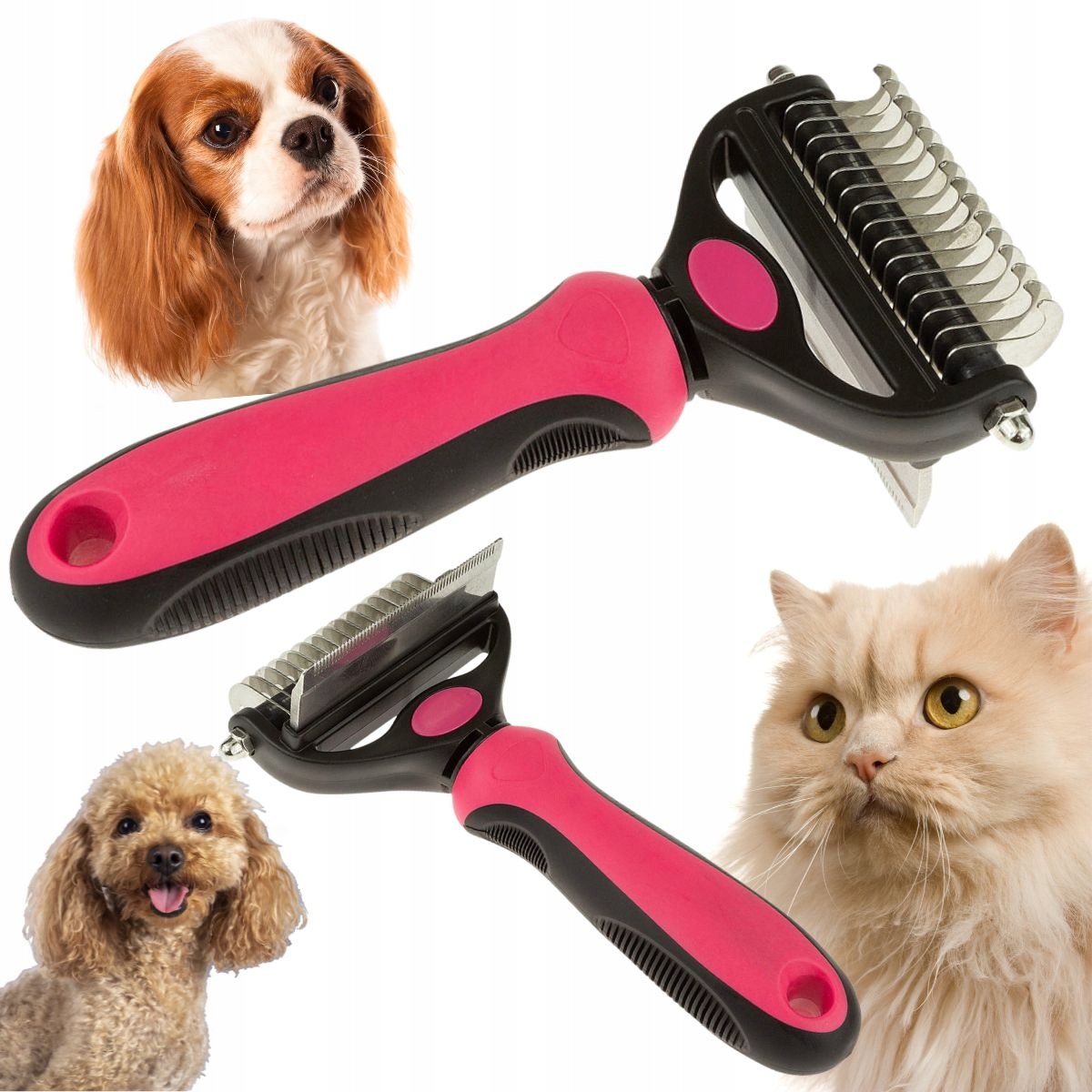 Striegel-Set 3-teilig - Edelstahl Kämme Für Pferde, Kühe Und Andere Tiere