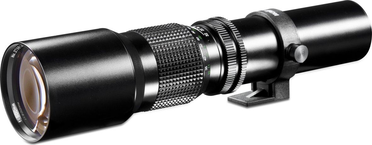 Walimex pro 500/8,0 Linsen Objektiv kompatibel mit Nikon F, DSLR-Objektiv für Vollformat und APSC, Teleobjektiv mit eingebauter Irisblende, hochwertiges Kameraobjektiv 1012728