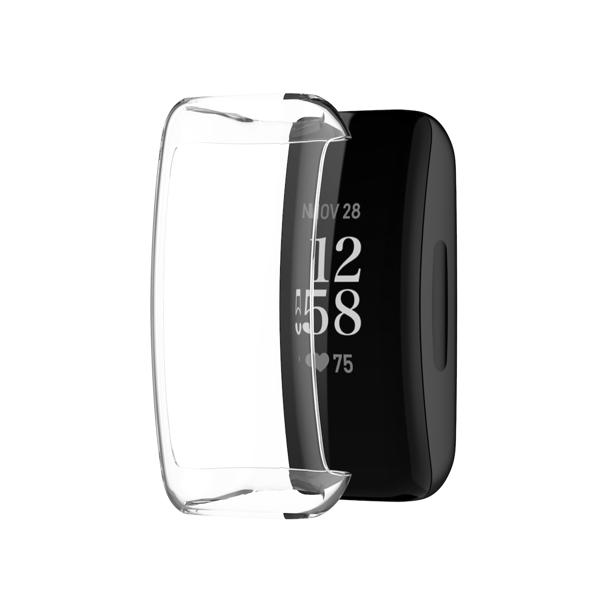 Celoplošné galvanické pokovovanie puzdra hodiniek Transparent Fitbit Inspire 3