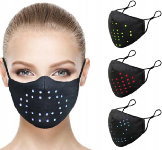 PM25 LED-Maske mit Spracherkennung, USB, PM2.5, N95, FFP2