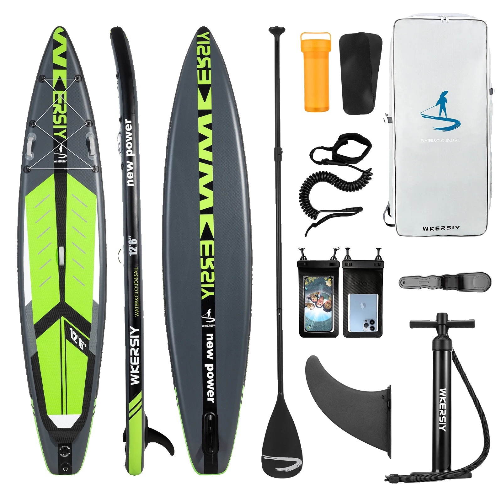 Nafukovací stojan na paddleboard, nosnosť 140 kg, rýchle nafukovanie, viacfarebný