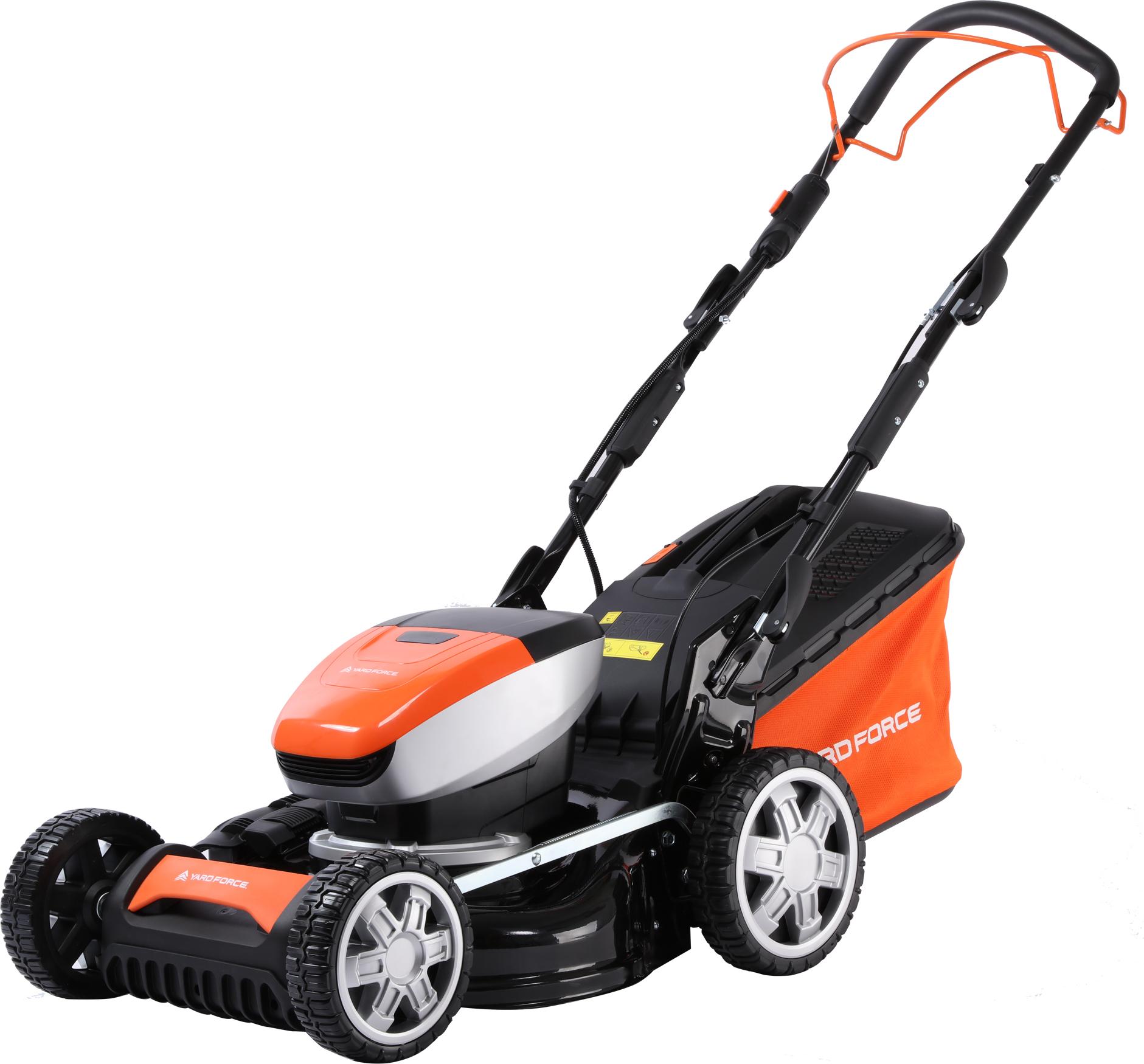 Yardforce Akku-Rasenmäher LM C46-EU mit zentraler 7-fach-Schnitthöhenverstellung orange-schwarz One Size