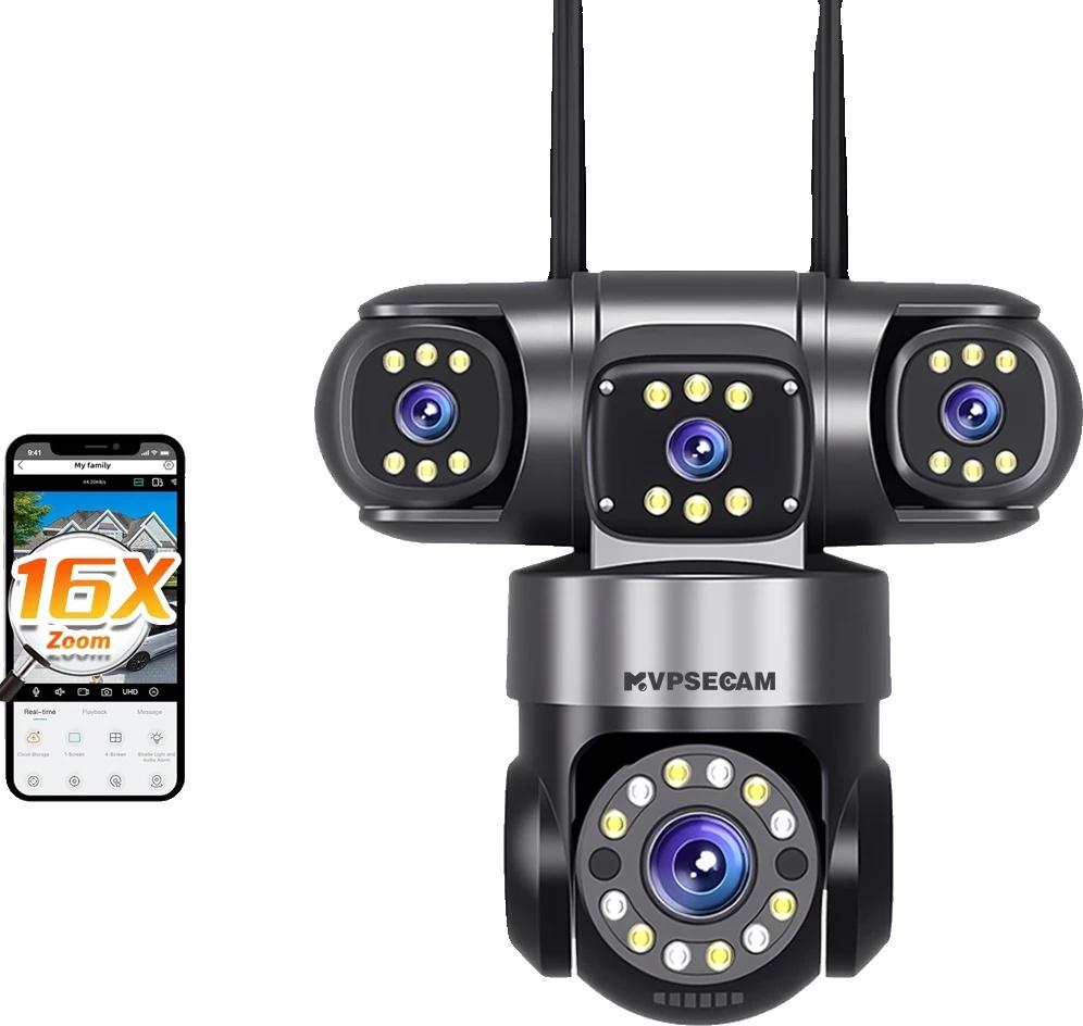 Monitorovacia kamera, rozlíšenie 20 MP, farebné nočné videnie, 20 MP WIFI Bez karty, zástrčka EÚ