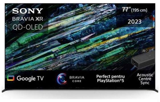 Sony XR-77A95L, 195,6 cm (77"), 3840 x 2160 px, QD-OLED, Smart TV, Wi-Fi, Čierna