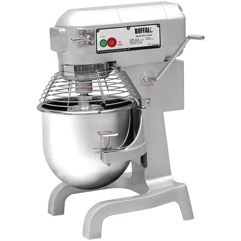 Buffalo Planetenmixer 20L mit 1100W Motor, 3 Gängen und 5kg Mehlkapazität
