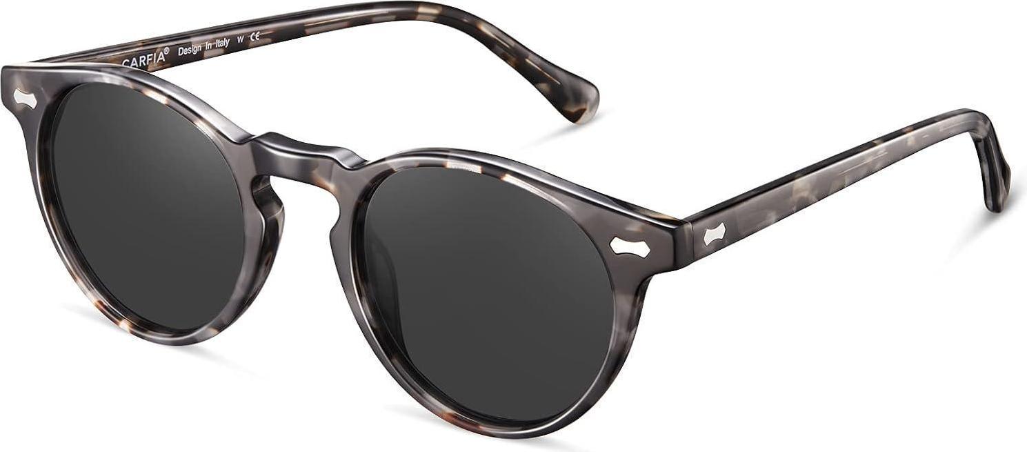 Sonstige CARFIA Polarisierte Sonnenbrille Herren Fahrenbrille Rund Rahmen & Etui