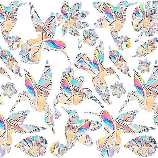 OEM Pak mit 30 Regenbogen-Raumstickern, Raumstickern, Vogel-Schutz für Glasflächen, Prismen-Raumstickern, Vogel-Raumstickern, selbstklebende Vogel-Raumdekorationen 2026