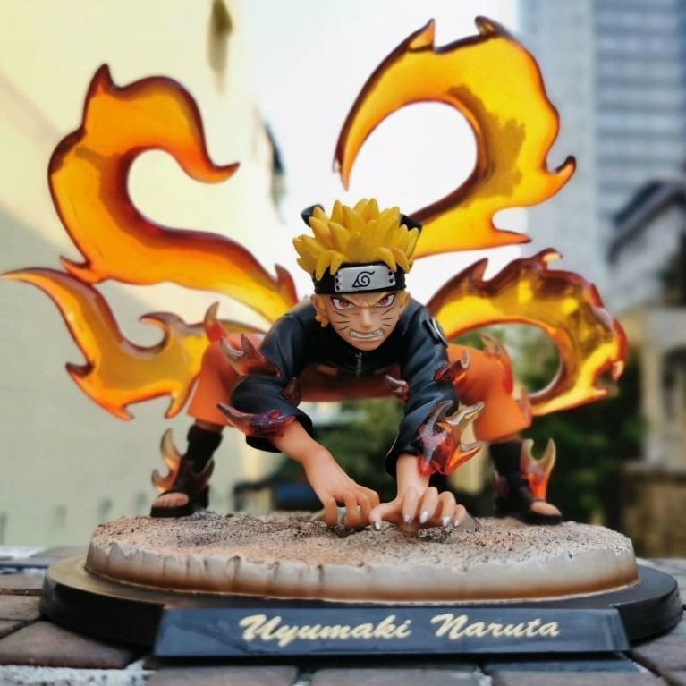 Exlene 2020 NEW Naruto Anime Figure Bonecos Naruto Uzumaki Naruto Action Figures with Base Style PVC Model Doll Toy