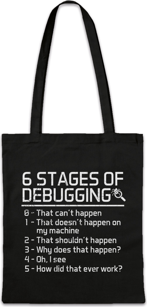 Eric Helmar Müller Urban Backwoods 6 Stages of Debugging, Stofftasche, Farbe: Schwarz BG17214BK_2