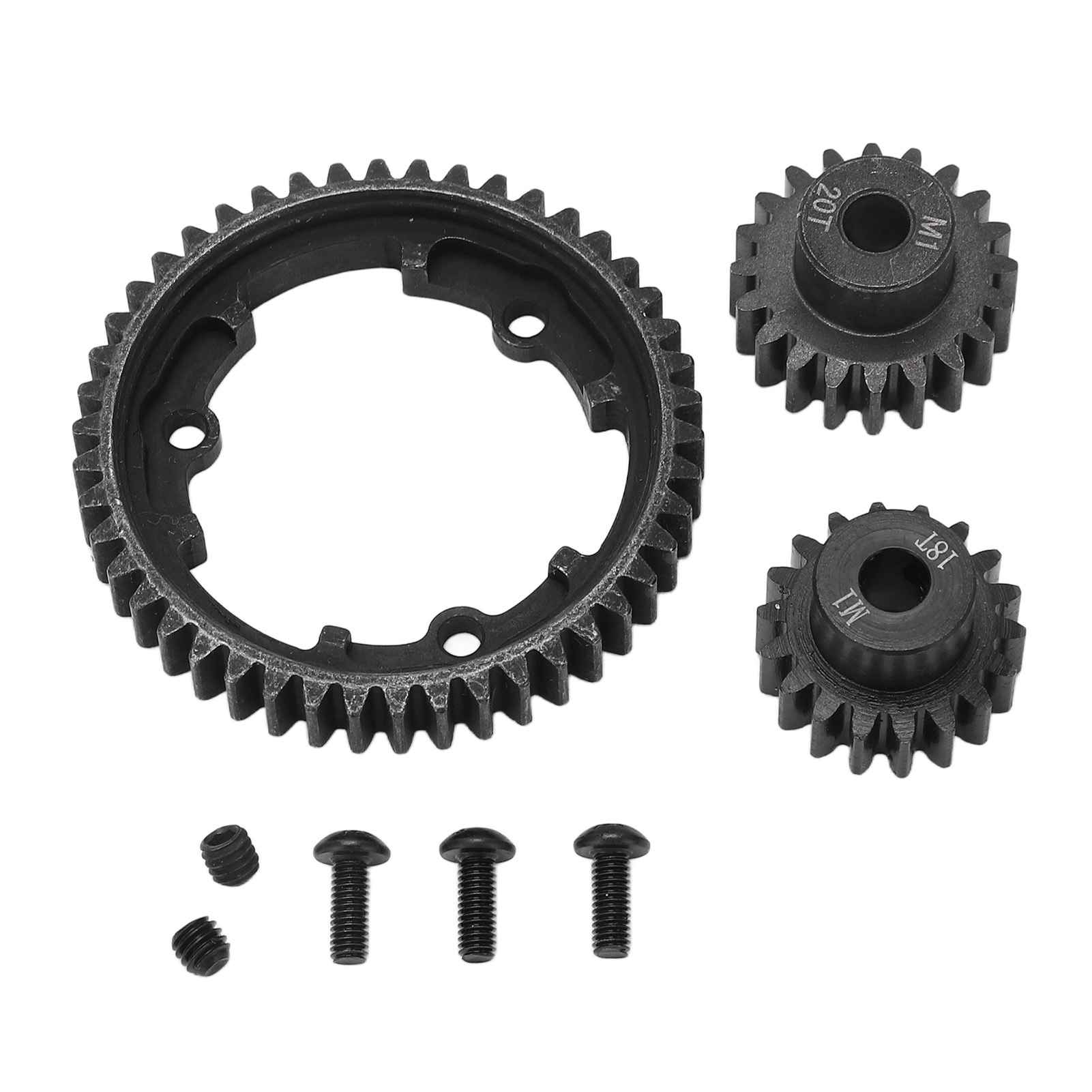 Gistuch Hartstahl 46T Hauptsporngetriebe M1 18T 20T Ritzel für Traxxas XO 1 E Revo 2.0 Fernbedienungsauto
