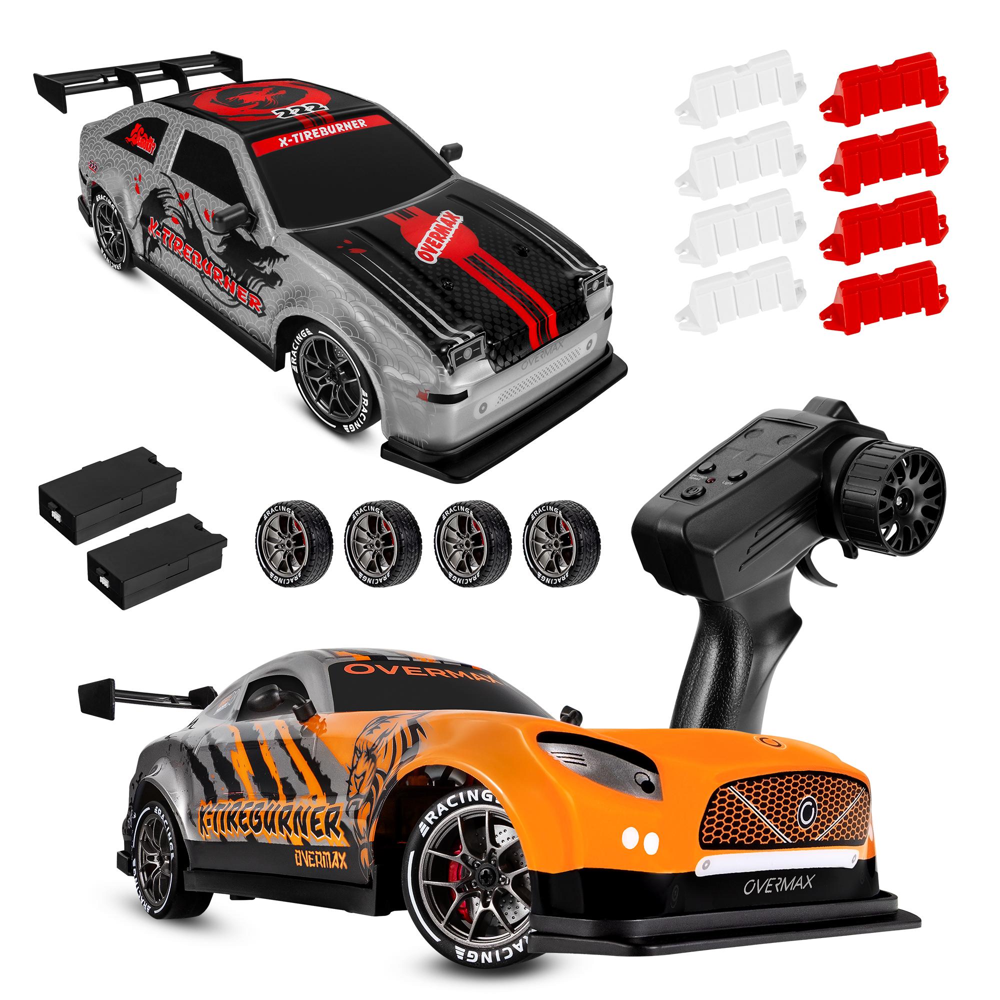 Overmax Ferngesteuertes RC Drift-Auto X-Tireburner ab 8 Jahren, 20 km/h Reichweite bis zu 80 m, 1:16, Extra Gehäuse OV-X-TIREBURNER