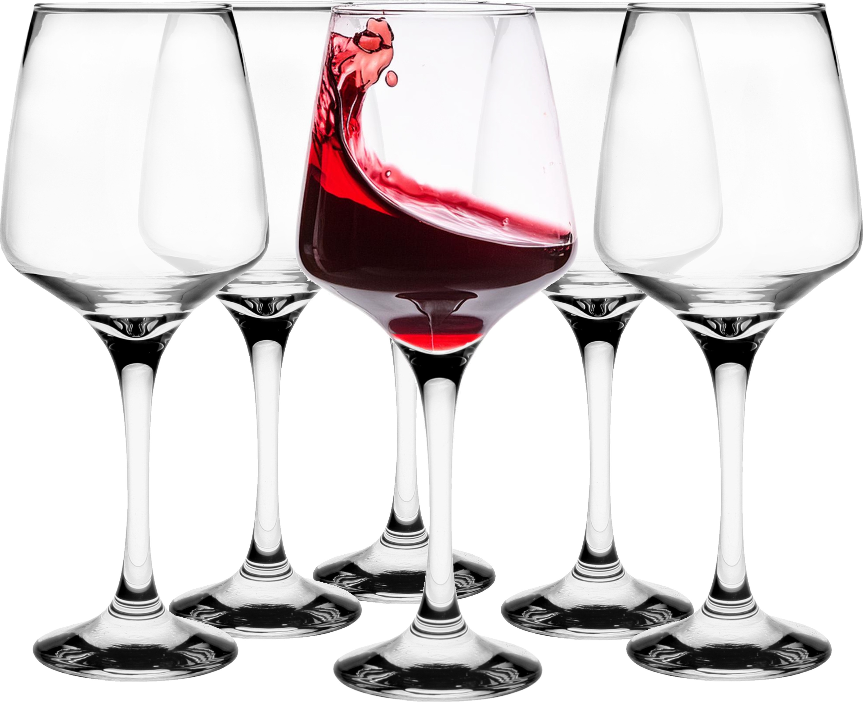 Glasmark KROSNO 1992 Glasmark Krosno Weinglas 0,3l Rotwein Weingläser 6er Set Gläser Für Rotwein Rotweinglas Rotweingläser Wein Kelch Glas Spülmaschinenfest Transparent 6 x 360 ML