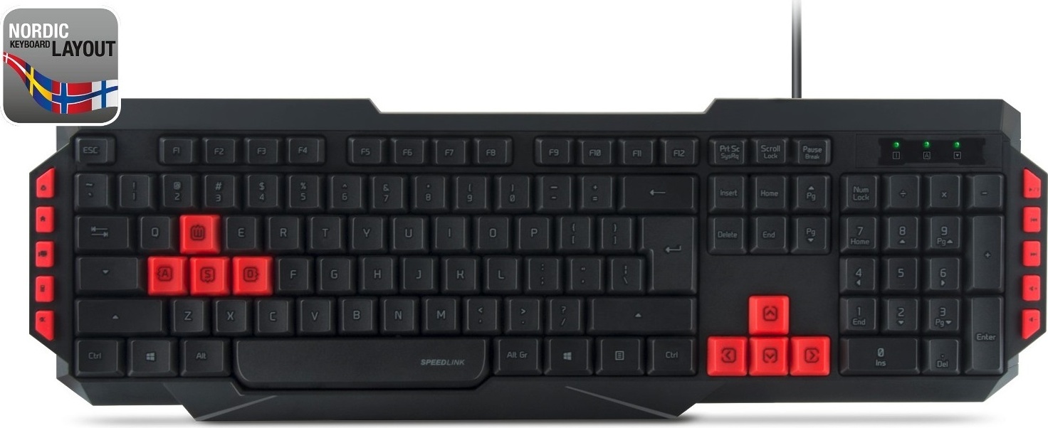 SpeedLink SPEEDLINK LUDICIUM Tastatur USB Schwarz SL-670009-BK-NC