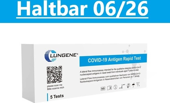 Clungene 20x Clungen Haltbarkeit 06/2026 Antigentest Nasal Corona Test Laientest Covid-19 Schnelltest CE1434 BfArM AT1236/21 Selbsttest Laien +BLT DESINFEKTION