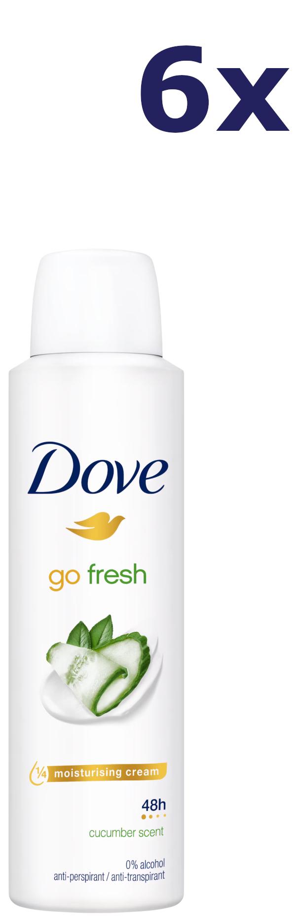 6x Dove Deo-Spray – 150 ml – Go Fresh Gurkenduft