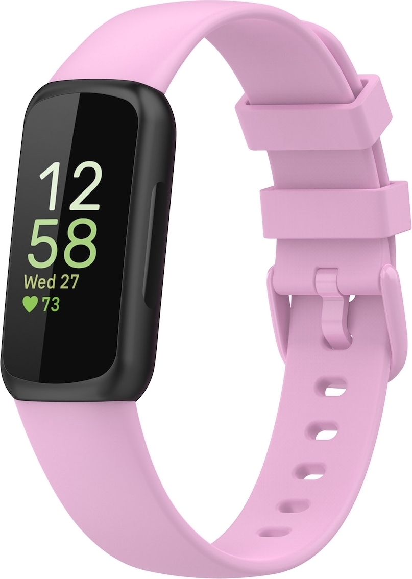 Pre Fitbit Inspire 3 jednofarebné silikónové hodinky veľkosť S fialová náhradný náramok inteligentné hodinky