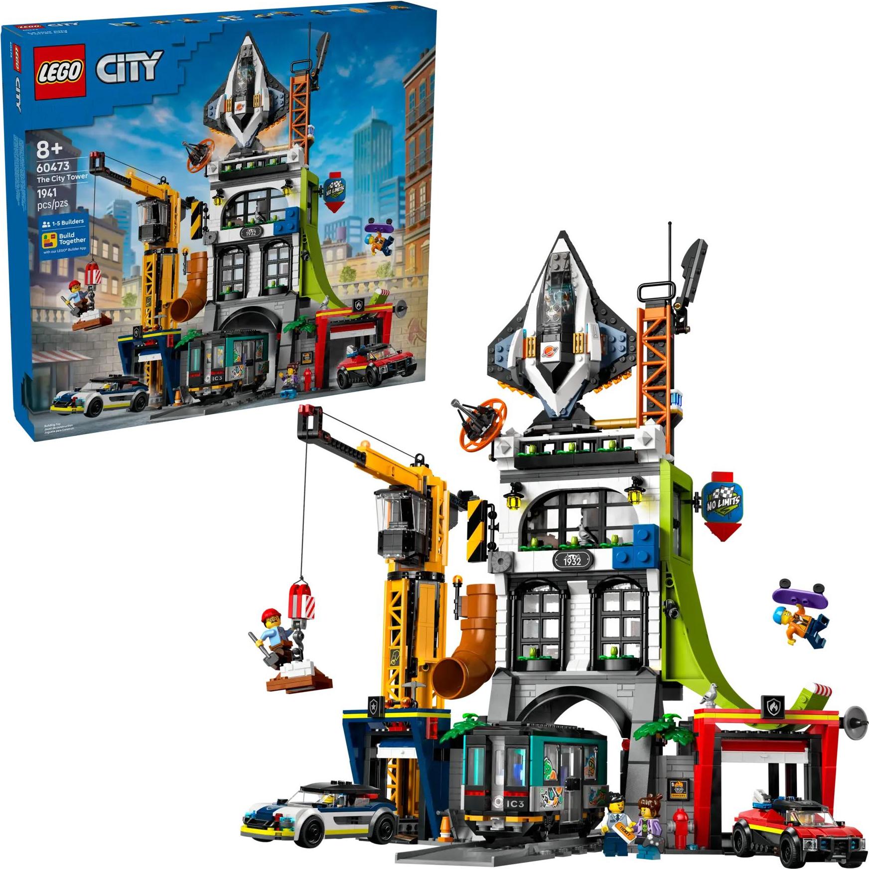 LEGO City Veža, Stavebnica, 8 rok / roky, Plast, 1941 kusov, 3,36 kg