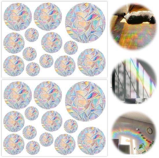 OEM 26 Stück runde Prisma-Vogel-Schutz-Raamfolien, Regenbogen-Raamfolien, Anti-Botsings-Raamfolien, Sonnenblende-Folie für Glasplatten 2026