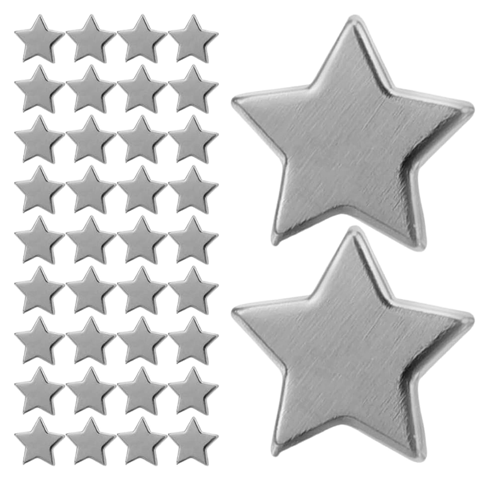 Markenlos 200 Stück Metallklammern Mini Sternform für Bastelarbeiten Scrapbooking Kleine Klammern Dekorative Klammern