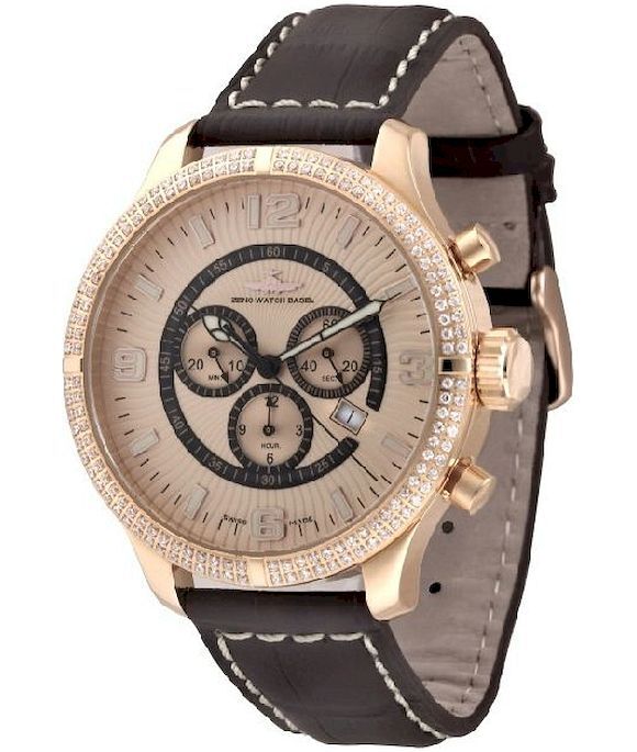 Zeno-Watch - Náramkové hodinky - Pánske - Oversized Retro Chrono Parisienne - 8830Q-Pgr-h9