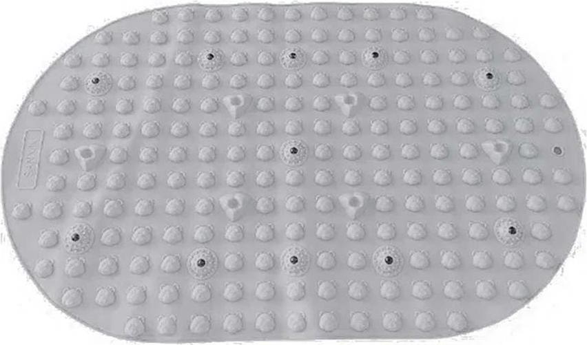 INF Fußmassage Matte mit Noppen - Silikon Akupressur Pad für Tiefenmassage Grau 400912