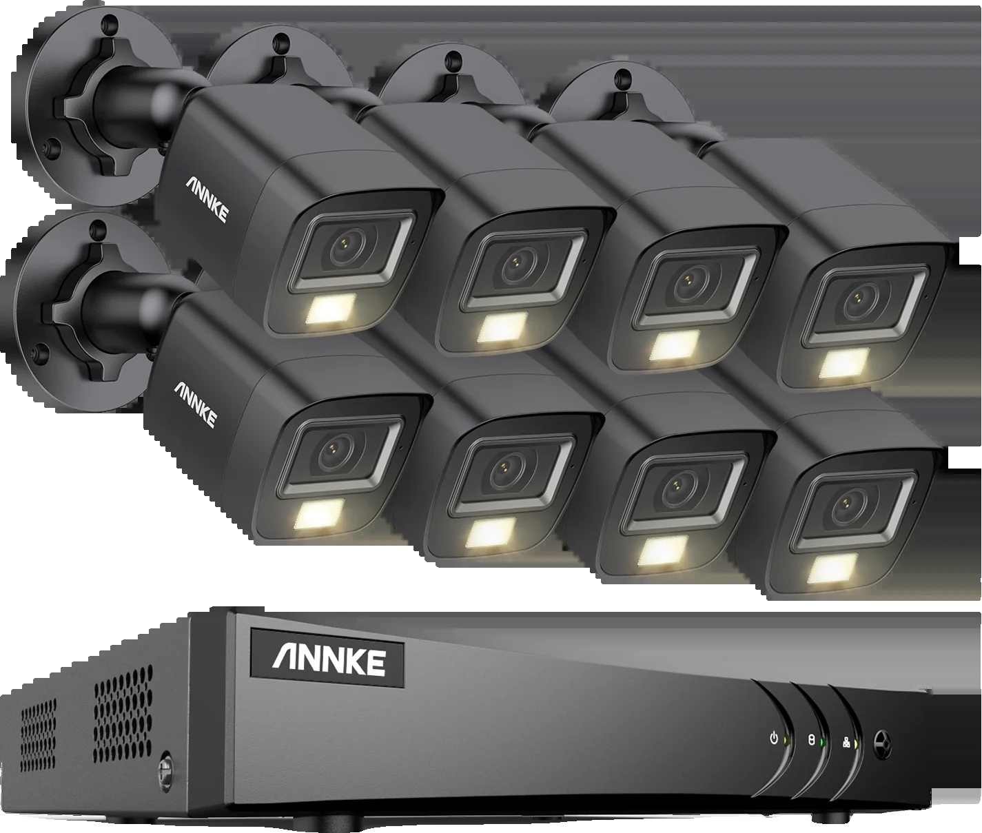 Bezpečnostný kamerový systém, rozlíšenie 5 MP s vysokým rozlíšením, 8CH DVR s nočným videním, 8CH DVR 8-dielna súprava, žiadny