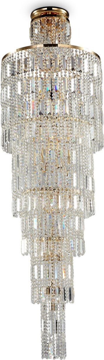 Deckenlampe Metall E14 Kristall in Gold 16-flammig Modern Deckenleuchte