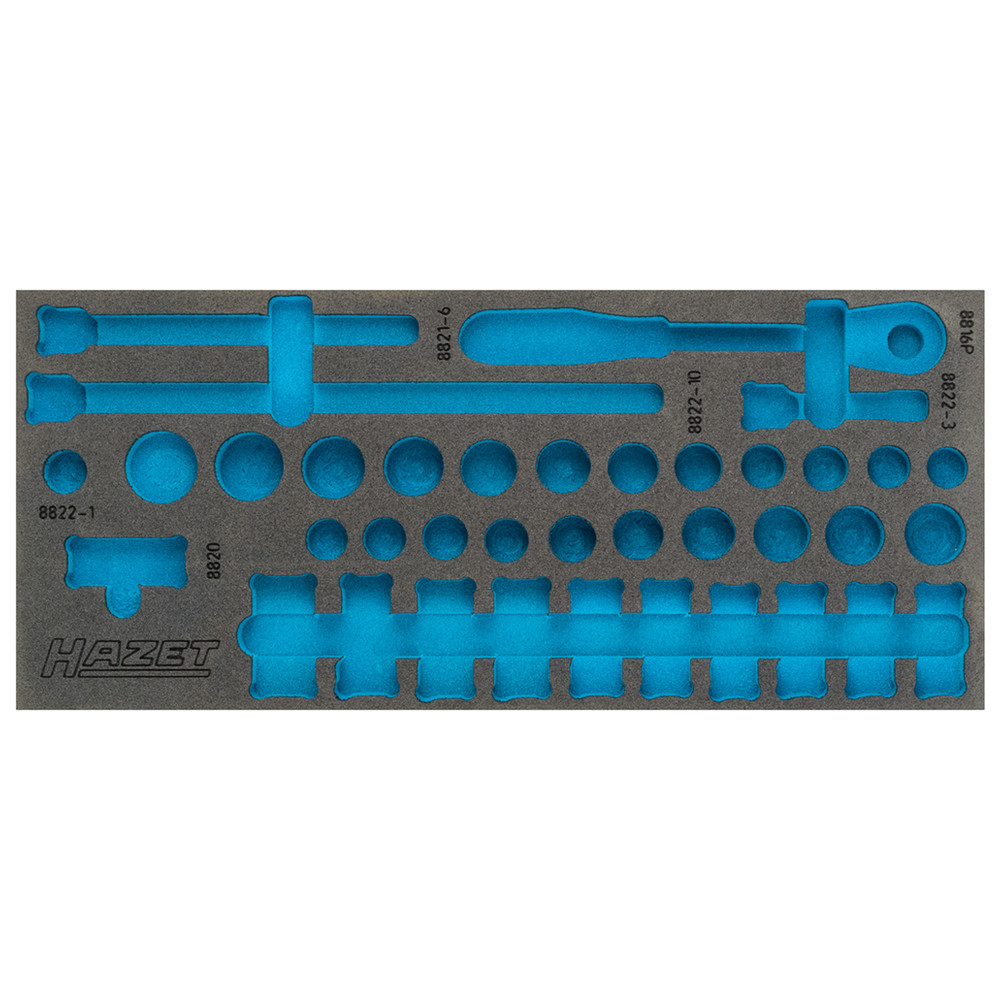 Hazet 2-Komponenten Weichschaum-Einlage für Art.Nr. 163-379/38, 1/3+ (172 x 392 mm) 163-379L