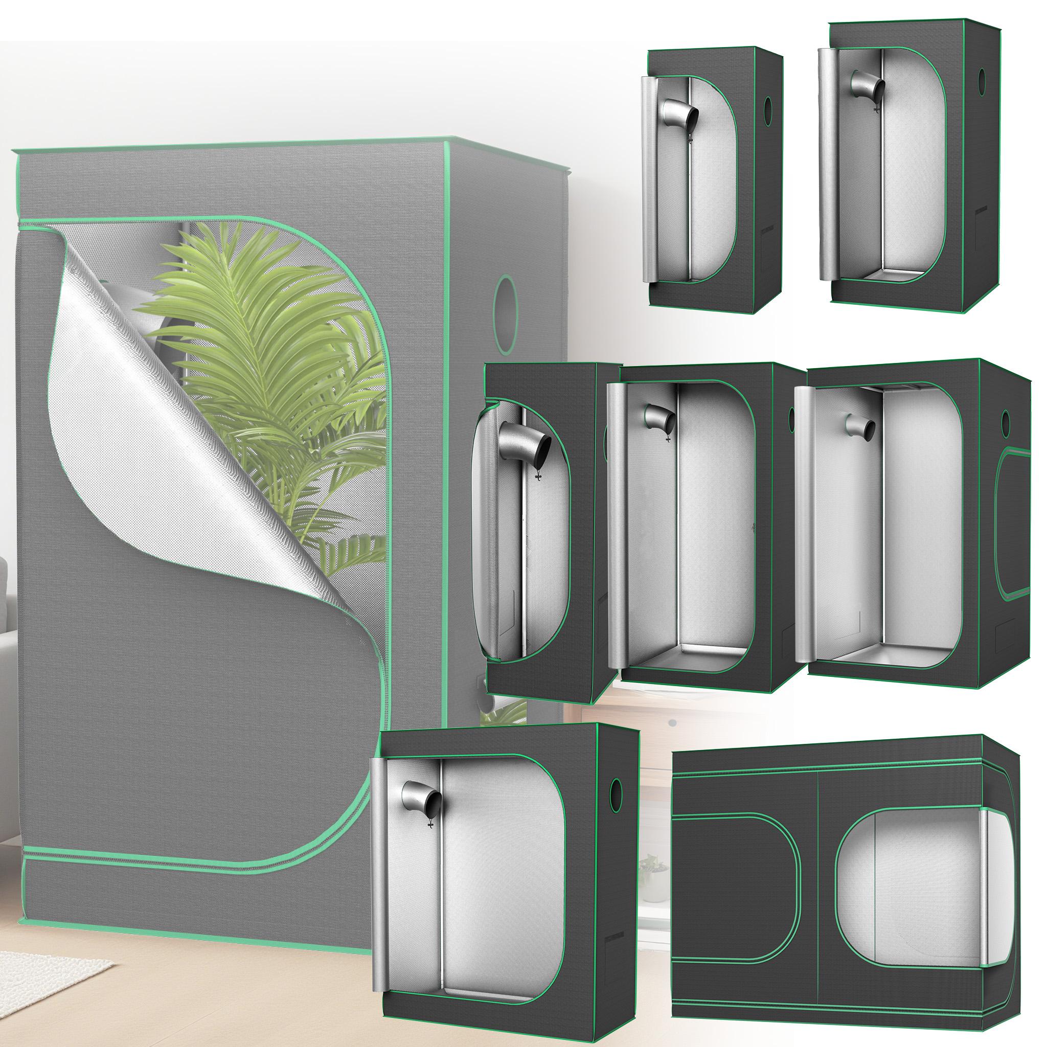 LZQ Grow Zelt für Pflanzen Zuchtzelt Gewächshaus Box Zuchtschrank Garten Anzucht Gemüse Kräuter Grow Schrank Indoor Blumen klein Tomaten Hydro Green, Größe:120 x 120 x 200 cm