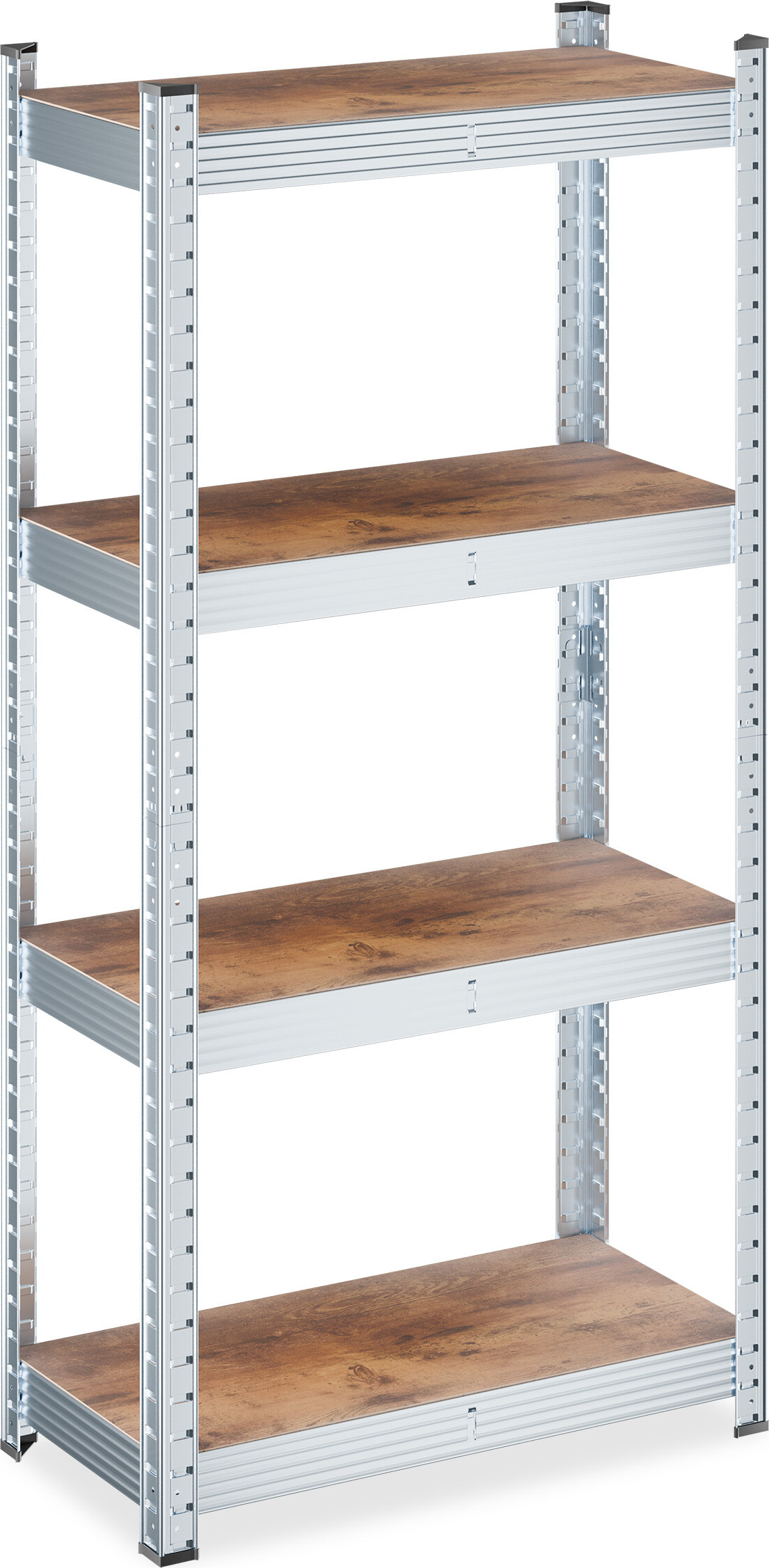 Relaxdays Scaffale In Metallo 4 Ripiani Regolabili – Capacità 700 Kg, Dimensioni 150x70x30 Cm, Struttura Zincata E Piedini Antigraffio, Ideale Per Garage E Cantina