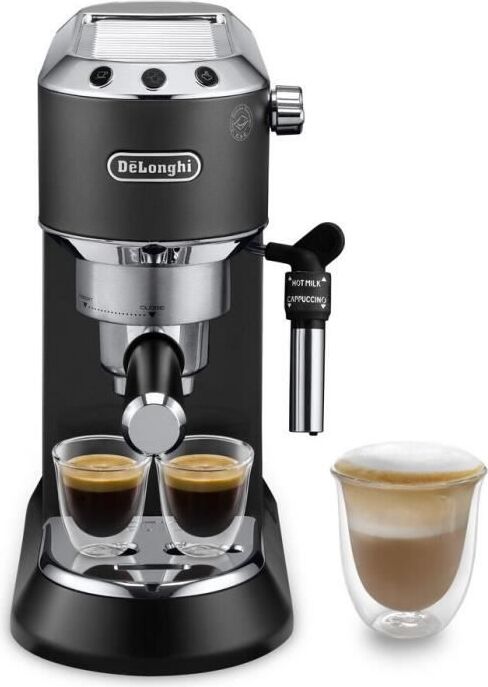 Espresso stroj DELONGHI EC685.BK Dedica Style, 15 barov, 1 l, čierny, pre mletú kávu a ESE pody, systém Cappuccino, automatické vypnutie