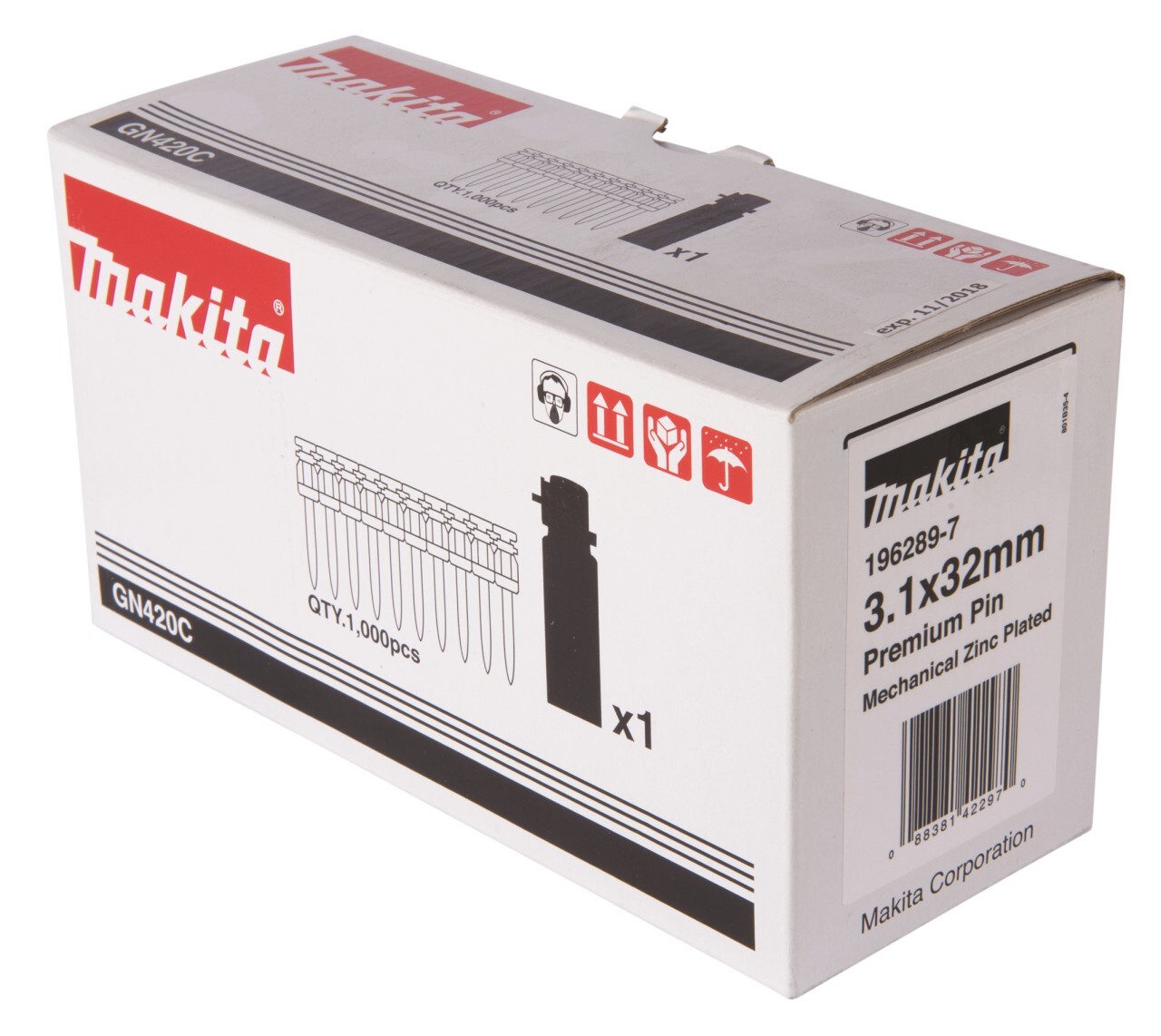 Makita Betonnagel 3,1x32 mm HC6 + Gas - 196289-7