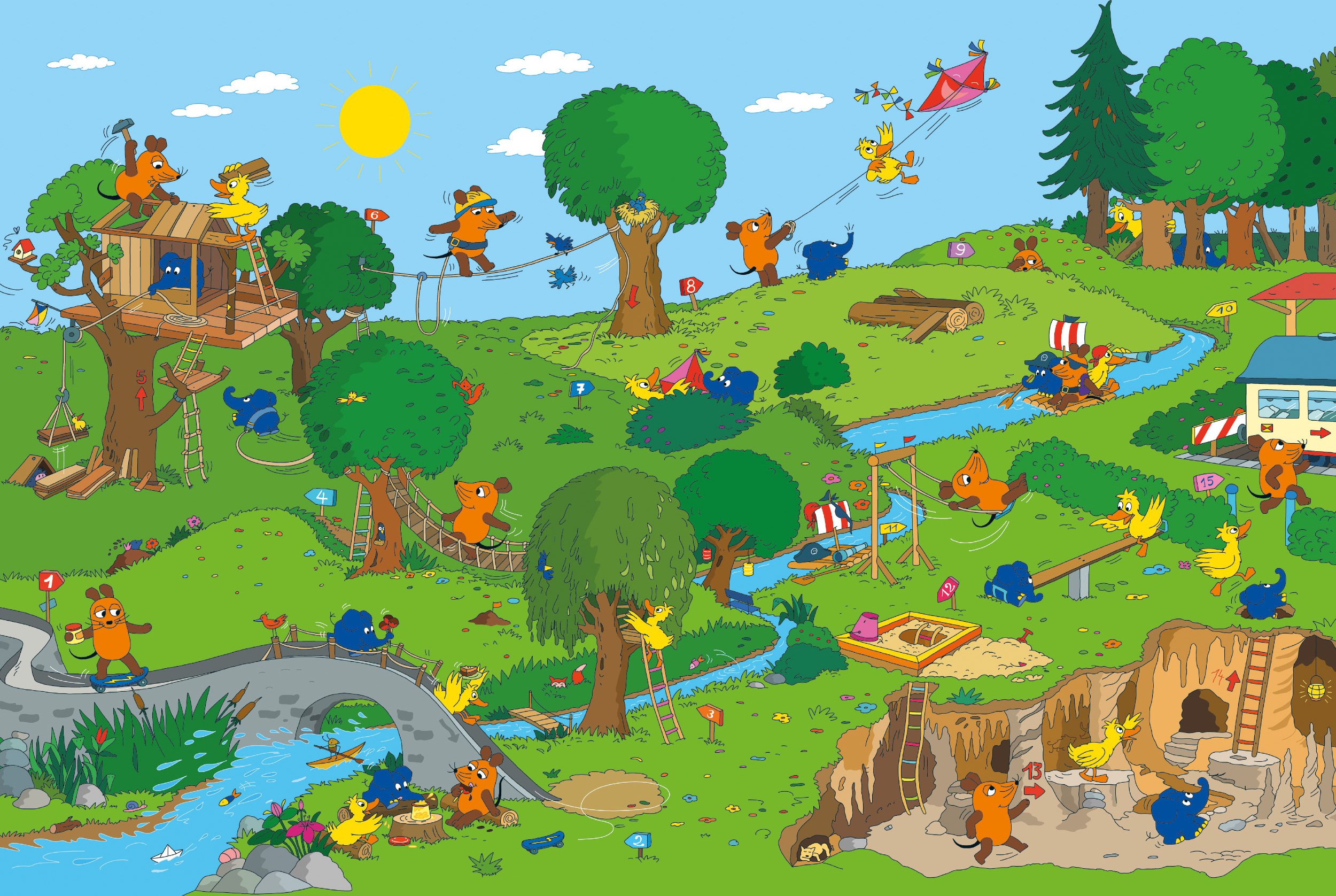 Schmidt Spiele Puzzle 100T Die Maus im Spielpark 451415