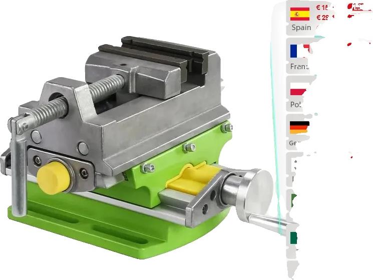 Stolový zverák s krížovým posuvom, Oceľový materiál, Rozmery 3 palce, Vhodný na frézovanie a vŕtanie, Ručný pohon, Stolový zverák s krížovým posuvom