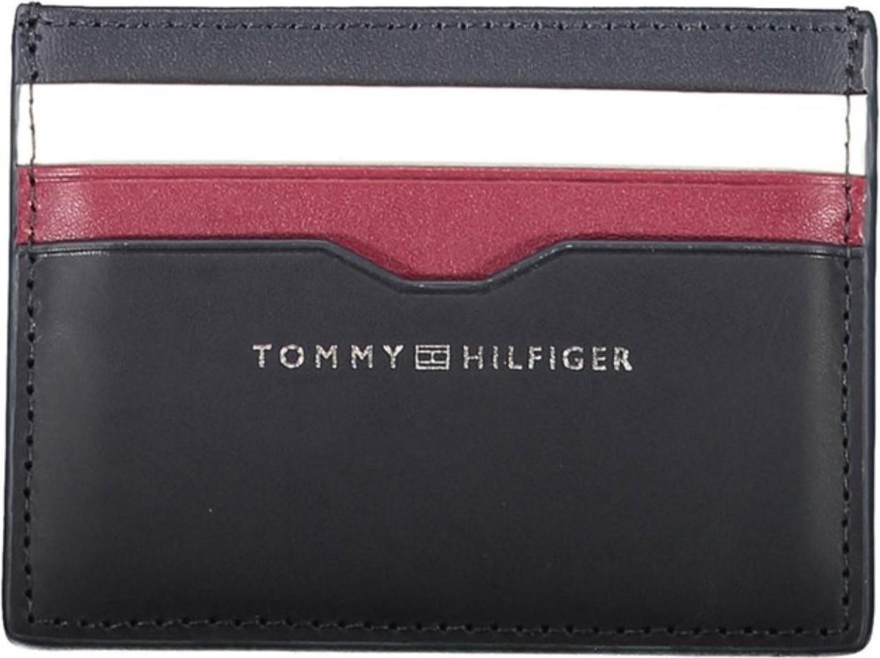 Tommy Hilfiger Geldbörse Herren – Blaue Brieftasche aus Leder mit Logo