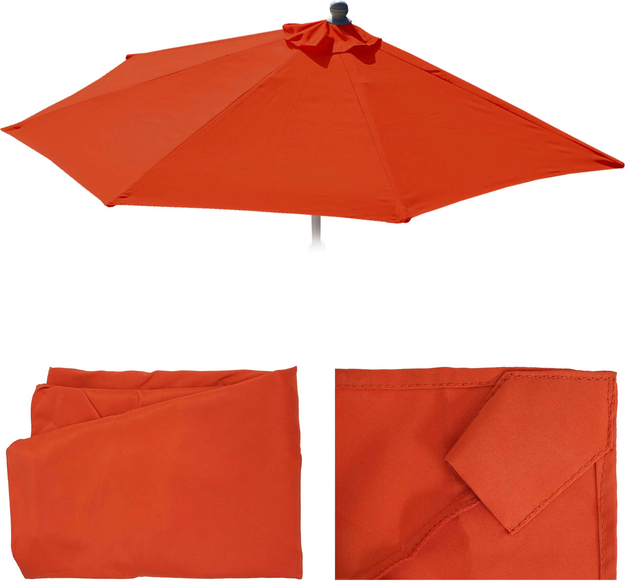 Copertura Di Ricambio Per Ombrellone 200/230/250/270/300/350cm Tettoia Di Ricambio Protezione UV Per Ombrellone A 6/8 Stecche, Per Spiaggia Piscina Patio Giardino(Beige,6 RIBS/200CM(6.5FT