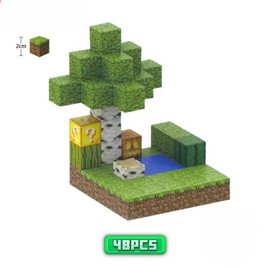 Mormark 48er Set Magnetische Bausteine, Kreatives STEM Bauspielzeug, Magnetbausteine für Kinder ab 3 Jahren, Pixel-Design - MAGCRAFTI