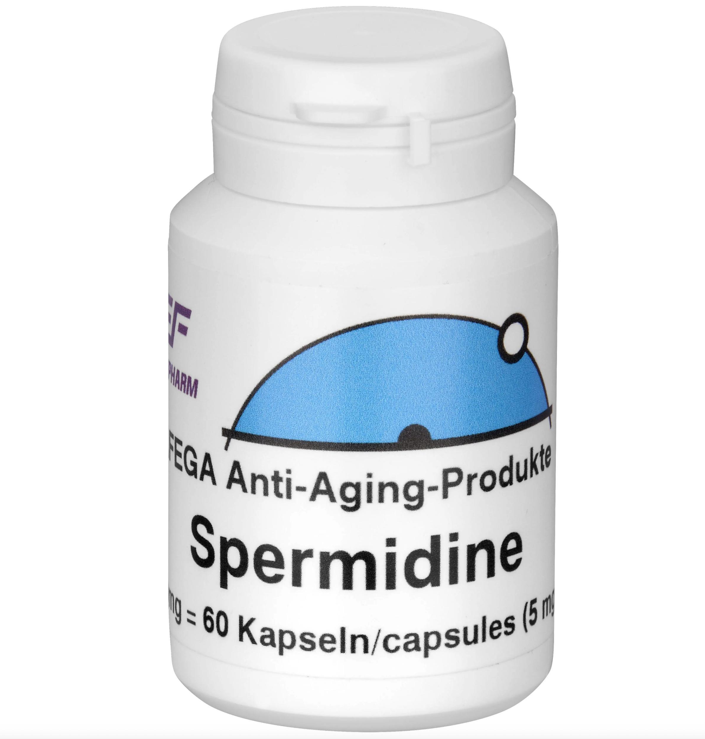 AFEGA Anti-Aging-Produkte 300 mg Spermidin in 60 Kapseln zu je 5 mg - Günstigster Preis pro mg im gesamten Internet