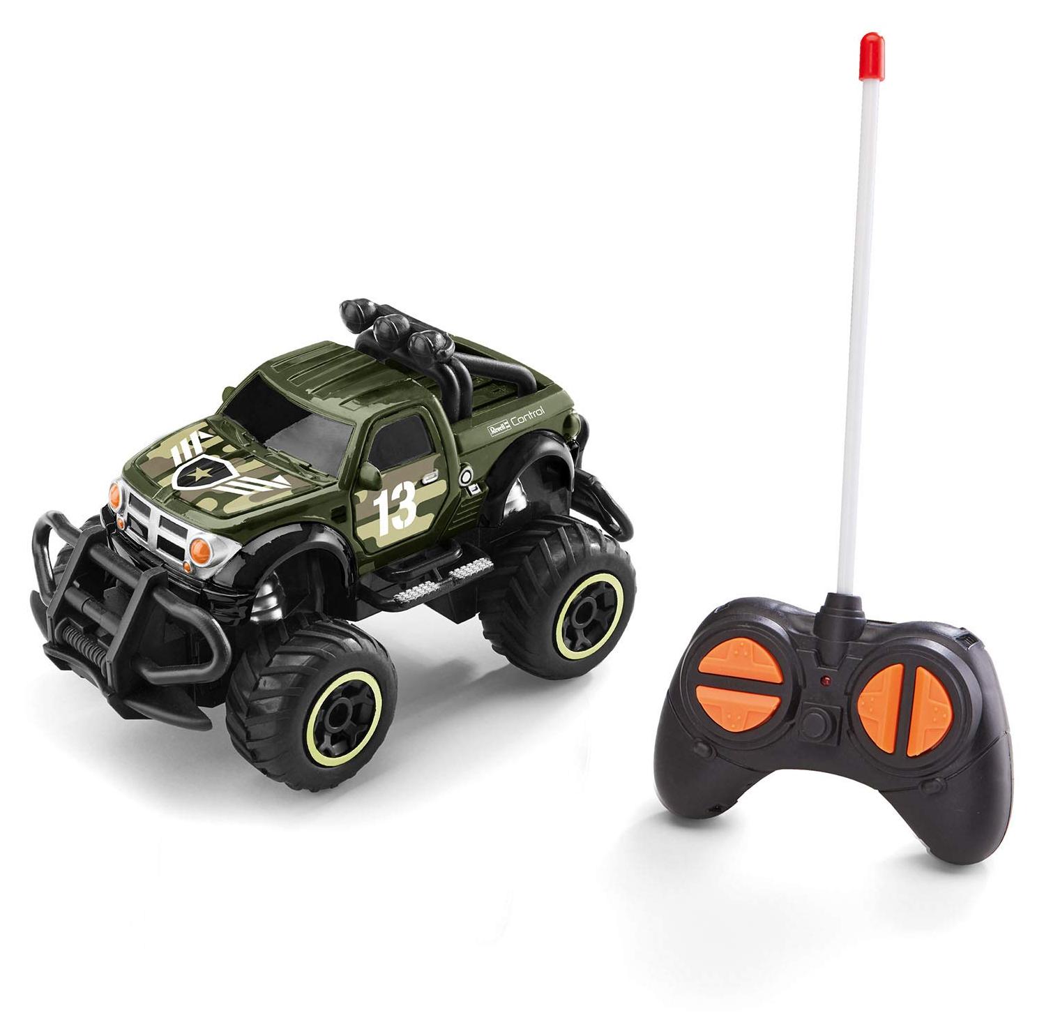 Revell 23491 RC SUV Car Dodge RAM Field Hunter Ferngesteuertes Auto, grün, 14 cm