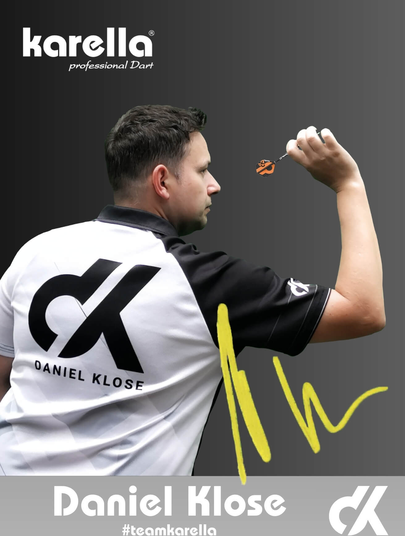 Winmau Karella Daniel Klose - Autogrammkarte
