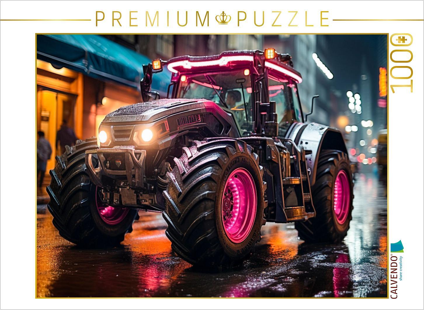 CALVENDO Puzzle Traktoren - zukunftsweisendes Design | 1000 Teile Lege-Größe 64x48cm Foto-Puzzle für glückliche Stunden