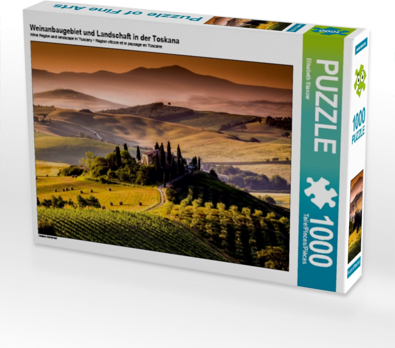 Calvendo Weinanbaugebiet und Landschaft in der Toskana 1000 Teile Puzzle quer 640x480mm, Stanzer Elisabeth; 7411089