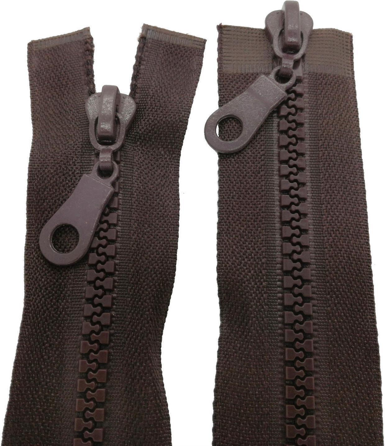 Zipworld 2-Wege Reißverschluss, Teilbar, Kunststoff-Spiral, Dunkelrot – Länge 68 Cm