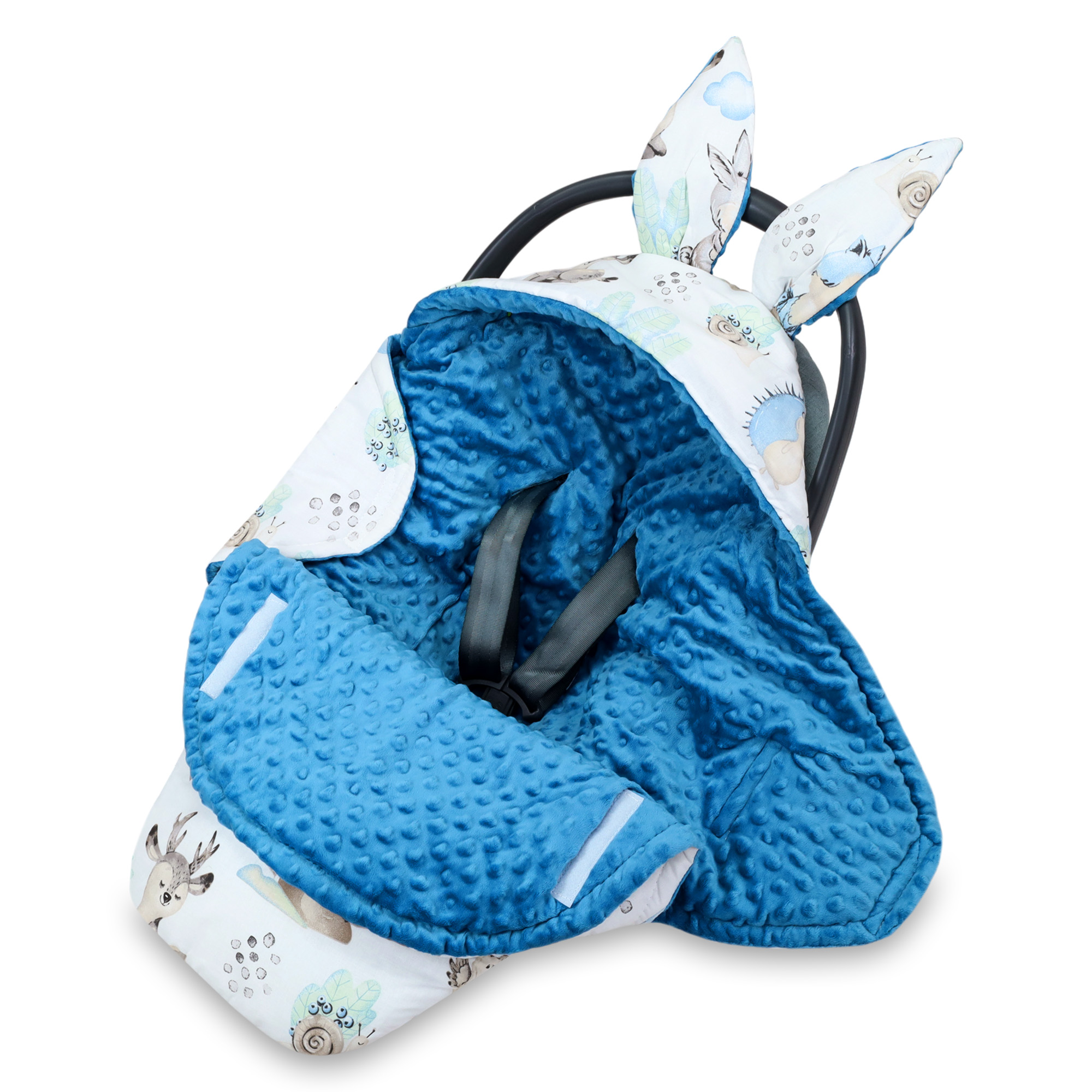 Einschlagdecke Babyschale Winter 80x87 cm - Fußsack Baby Decke für Auto  Wintersack Baumwolle Minky Eule Hellgrau : : Baby