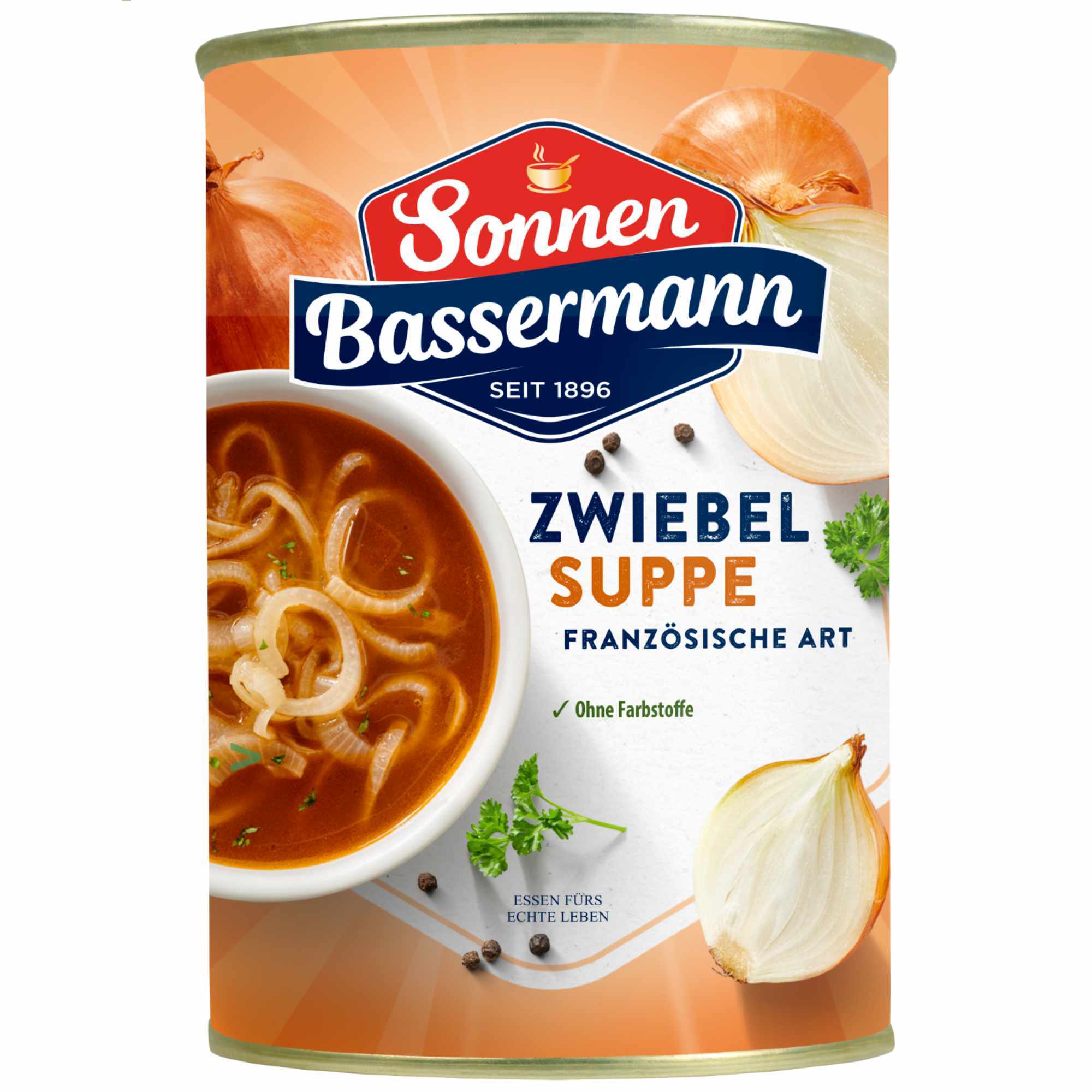 Sonnen Bassermann Zwiebelsuppe Französische Art (400ml Dose) + usy Block
